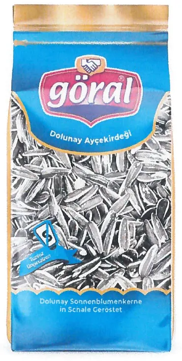 schwarze Sonnenblumenkerne mit Schale, geröstet und ungesalzen sowie gesalzen (250 Gramm sowie 500 Gramm) der Marke göral