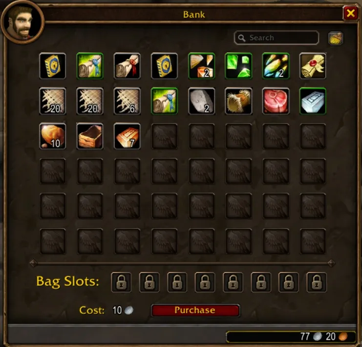Default Bank Size Doubled in WoW: Forever