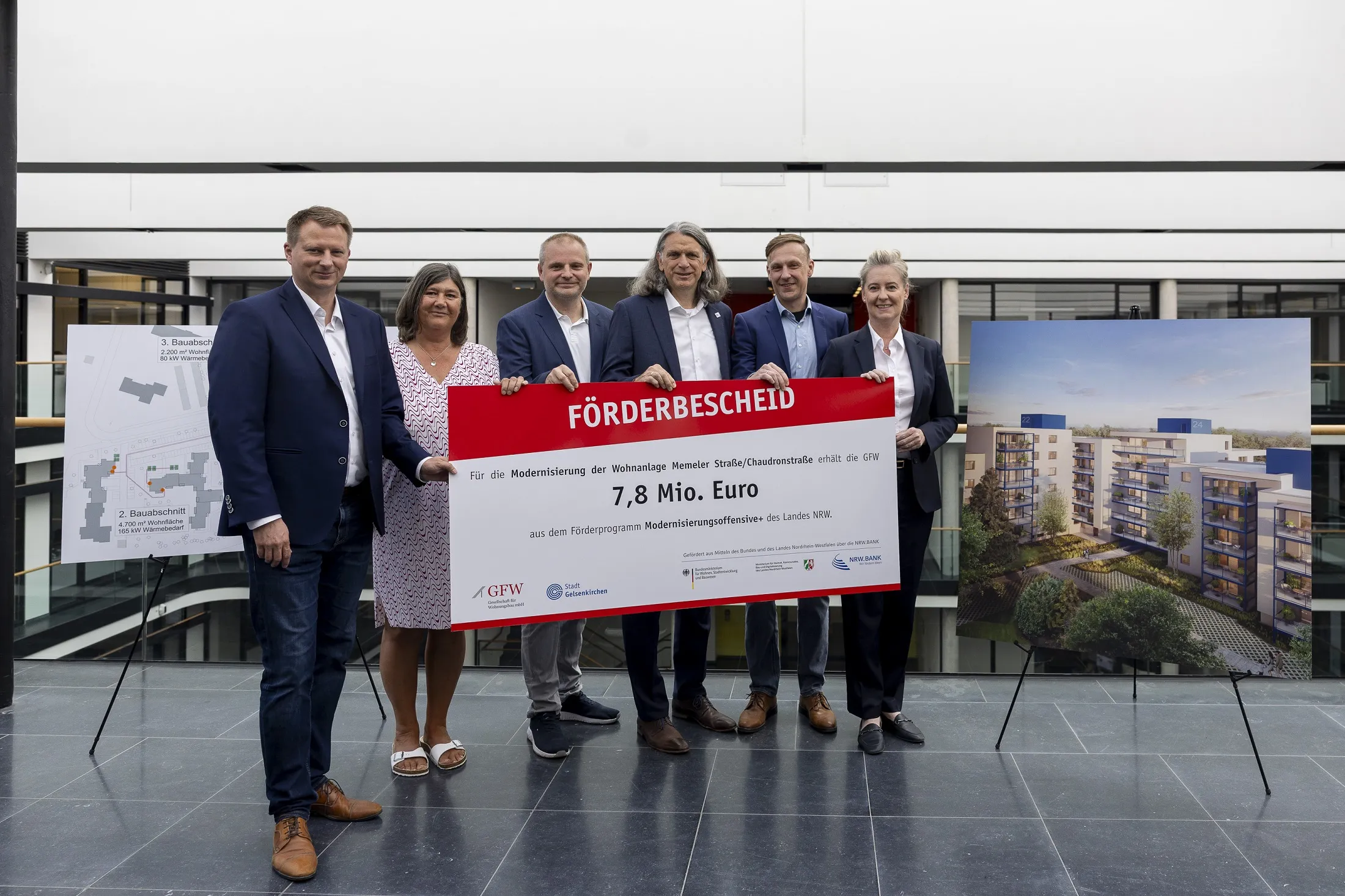GFW erhält Förderbescheid für Modernisierungsprojekt - Memeler Straße / Chaudronstraße in Gelsenkirchen-Rotthausen