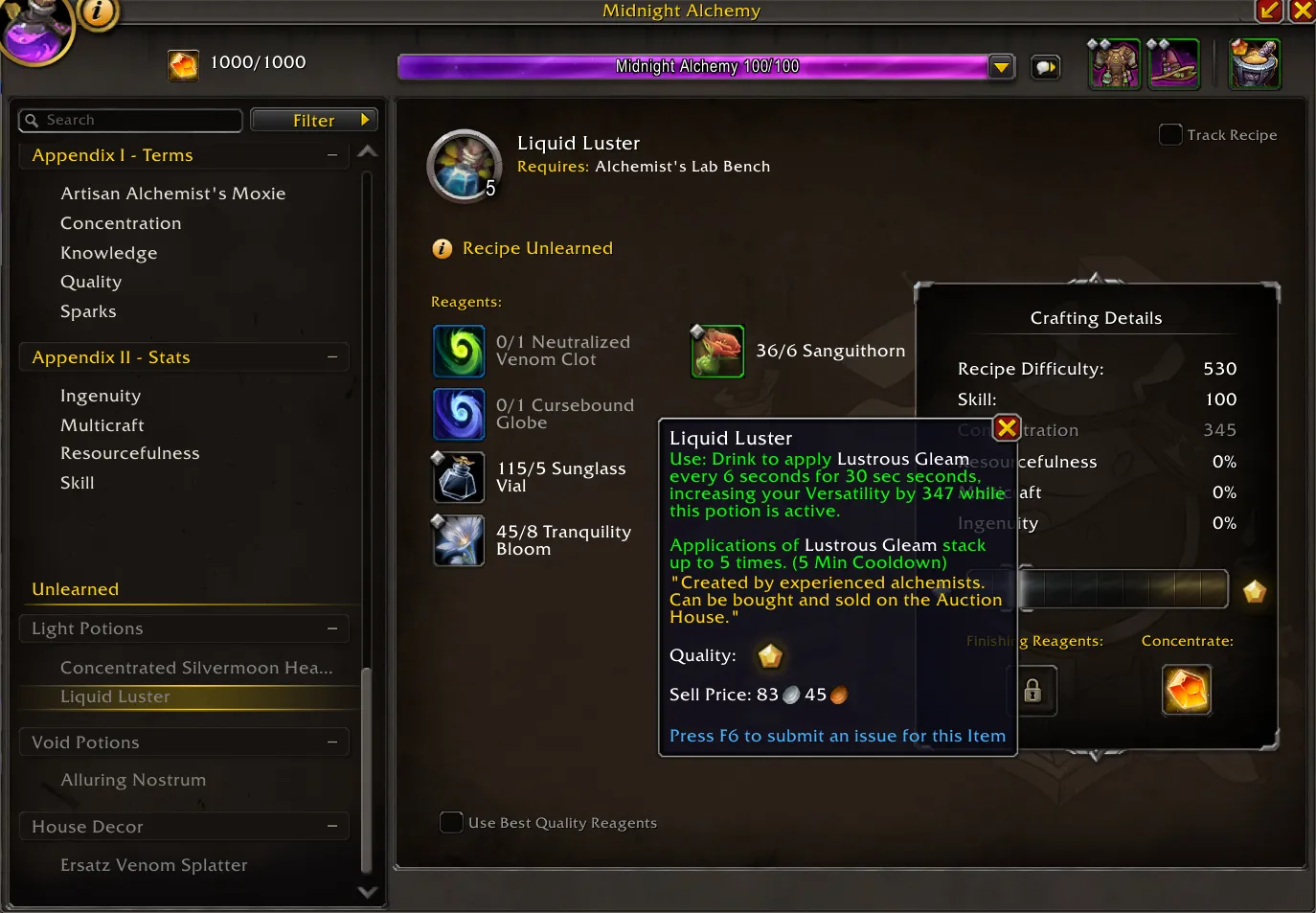 New Combat Potions and Consumables in Patch 12.1