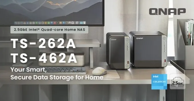 QNAP TS-262A und TS-462A: Neue NAS-Systeme mit Intel-CPU, 2,5-GbE und KI-Funktionen