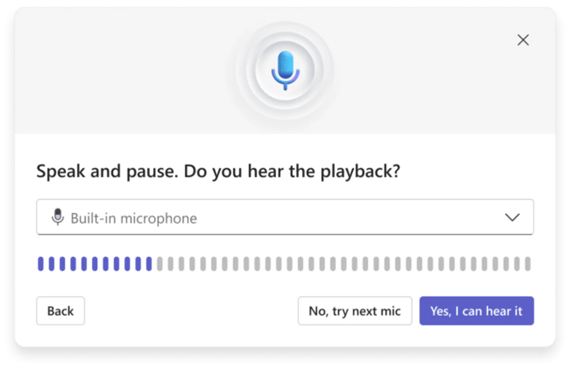 Teams Audio test